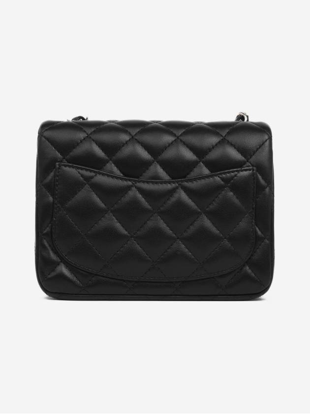 Mini Flap Lambskin Cross Bag Light Black - CHANEL - BALAAN 4
