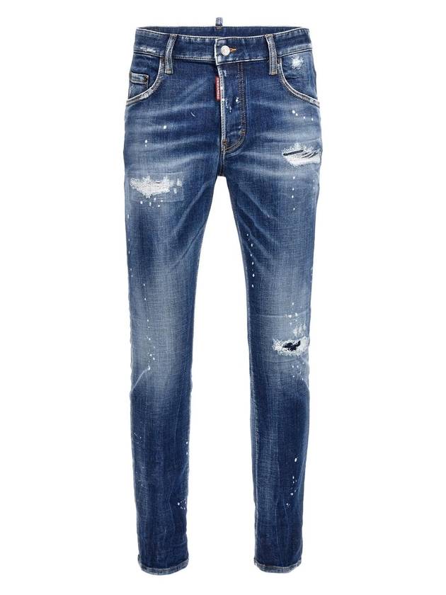 Super Twinky Medium Basic Ripped Jeans Blue - DSQUARED2 - BALAAN 1