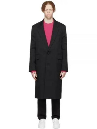 Virgin Wool Oversized Fit Single Coat Black - AMI - BALAAN 2