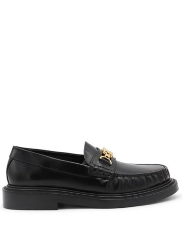 Universite Triomphe Chain Polished Bull Loafer Black - CELINE - BALAAN 1