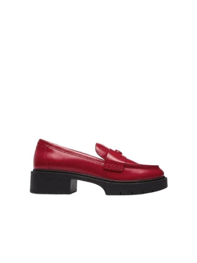 Leah Leather Loafers Spazzolato Red - COACH - BALAAN 1