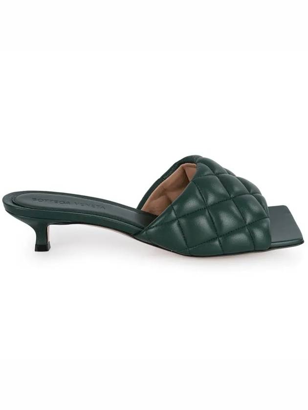 Padded Leather Mule Pine Green - BOTTEGA VENETA - BALAAN 1