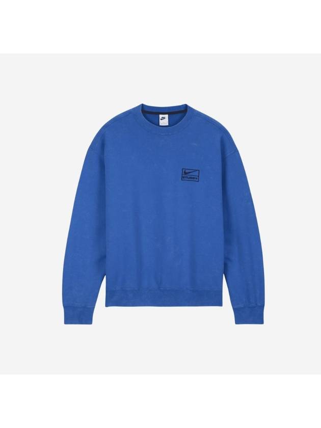 Stussy NRG Acid Washed Crew Neck Game Royale DR4024 480 - NIKE - BALAAN 1