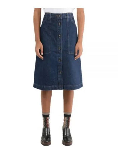 Jade Denim Skirt Navy - A.P.C. - BALAAN 2