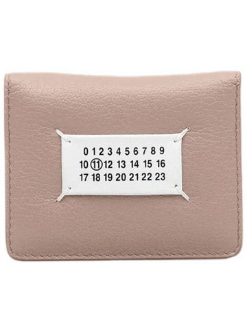 Number Logo Stitch Keyring Card Wallet Pink - MAISON MARGIELA - BALAAN 1