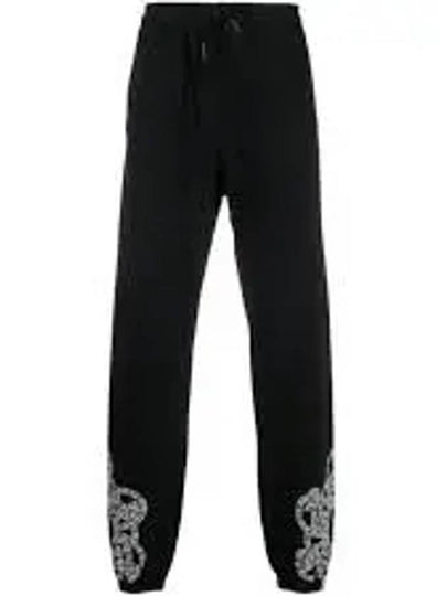 Training Logo Print Jogger Track Pants Black - MARCELO BURLON - BALAAN 2