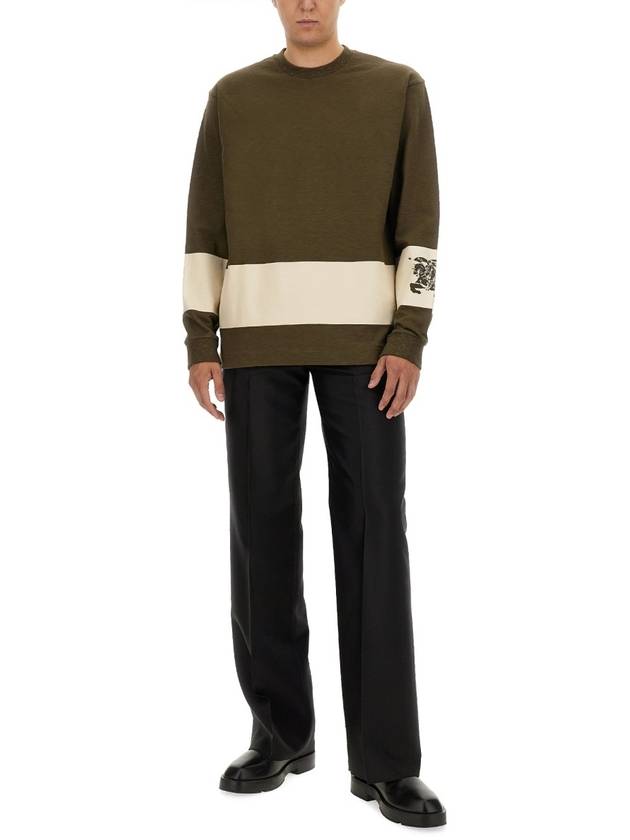 EKD Print Striped Cotton Sweatshirt Loch - BURBERRY - BALAAN 3