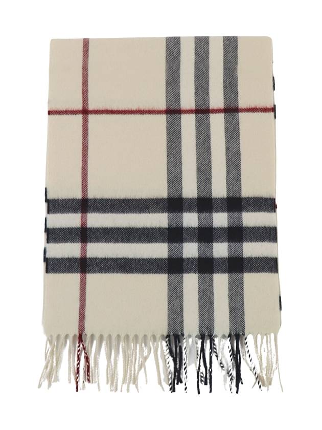 Check Cashmere Scarf Beige - BURBERRY - BALAAN 4