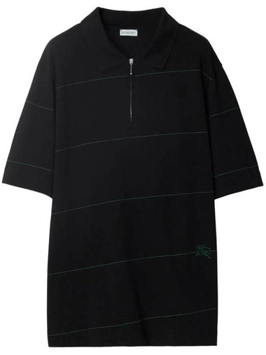 logo embroidered striped polo shirt 8083718 - BURBERRY - BALAAN 1