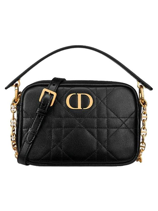 Caro Top Handle Small Camera Shoulder Bag Black - DIOR - BALAAN 1