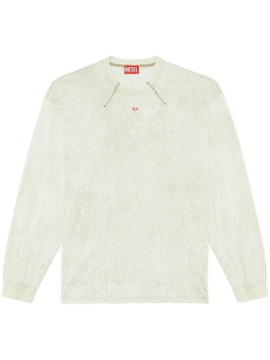 T Cos Cotton Sweatshirt Beige - DIESEL - BALAAN 1