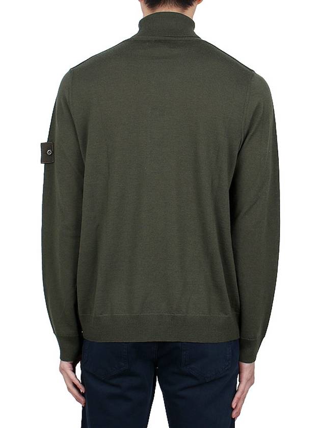 Wool Knit Turtleneck Green - STONE ISLAND - BALAAN 5