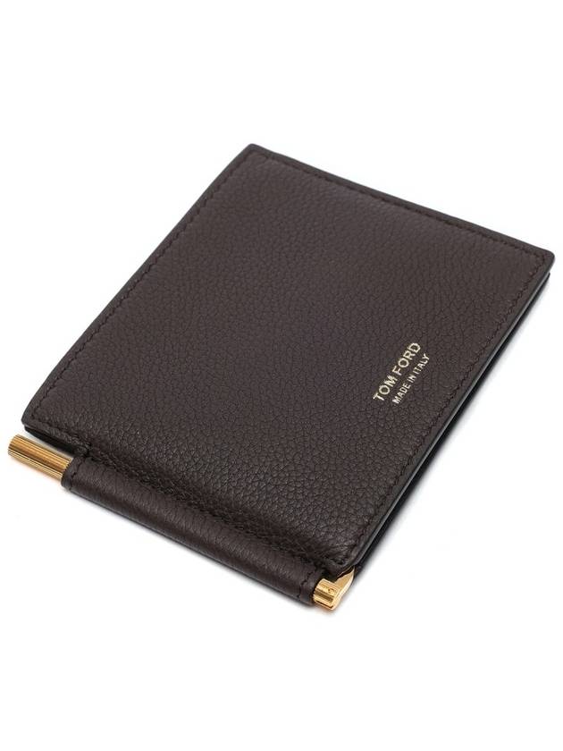 T Line Money Clip Bicycle Wallet Brown - TOM FORD - BALAAN.