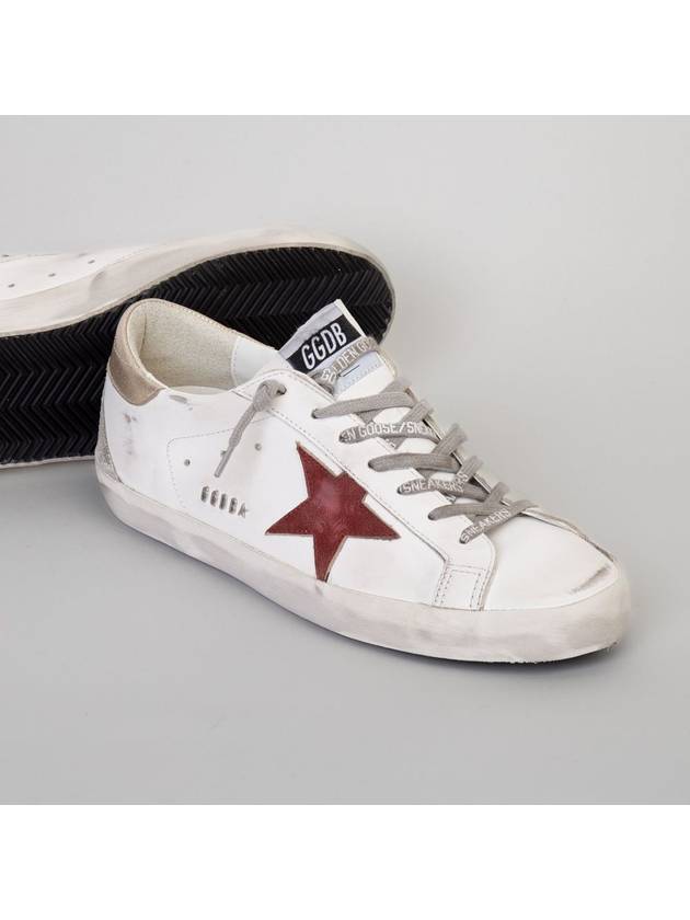 Superstar Leather Low Top Sneakers Red White - GOLDEN GOOSE - BALAAN 4