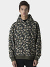 pixel camo Hoodie sweatshirt Khaki Overfit - AOX - BALAAN 3