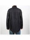 Stitching Detail Relaxed Fit Denim Cotton Long Sleeve Shirt Dark Blue - JIL SANDER - BALAAN 4