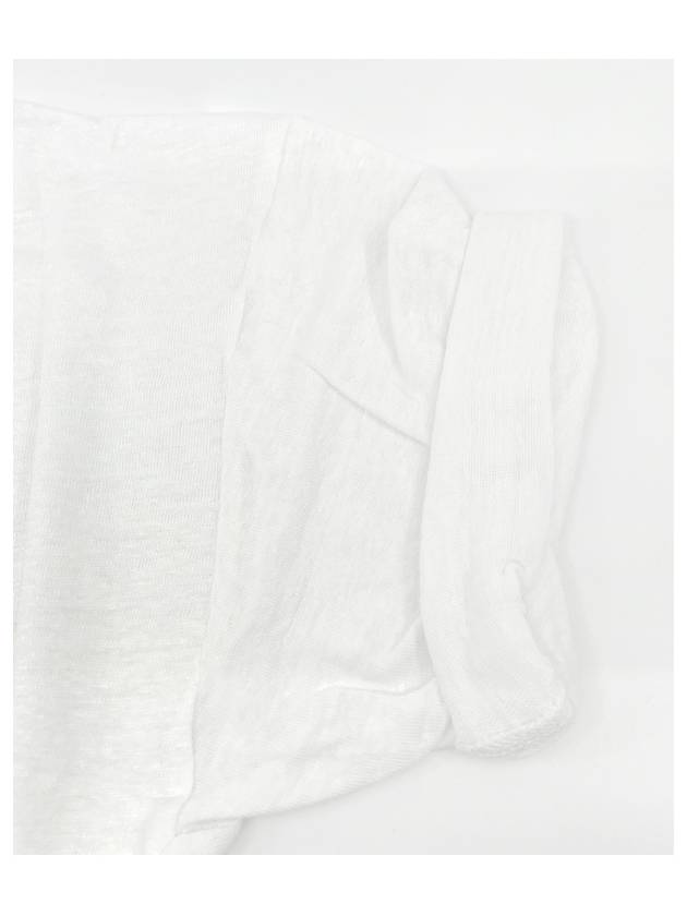 Koldi Logo Linen Short Sleeve T-Shirt White - ISABEL MARANT ETOILE - BALAAN 9