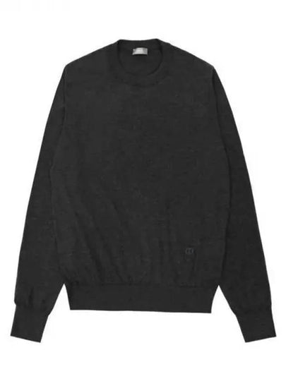 CD Icon Signature Cashmere Jersey Knit Top Dark Grey - DIOR - BALAAN 2