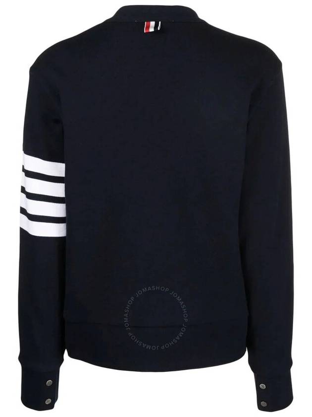 4-Bar Loopback Jersey Cardigan Navy - THOM BROWNE - BALAAN 3