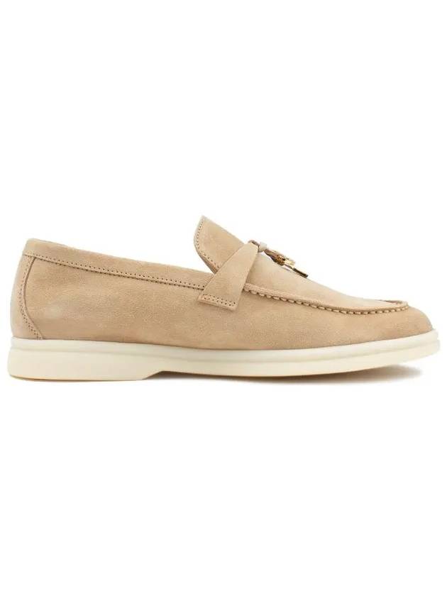 Summer Charms Walk Suede Loafers Sand Beige - LORO PIANA - BALAAN 3