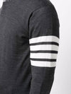 4 Bar Armband Classic Merino Wool Knit Top Dark Grey - THOM BROWNE - BALAAN 6