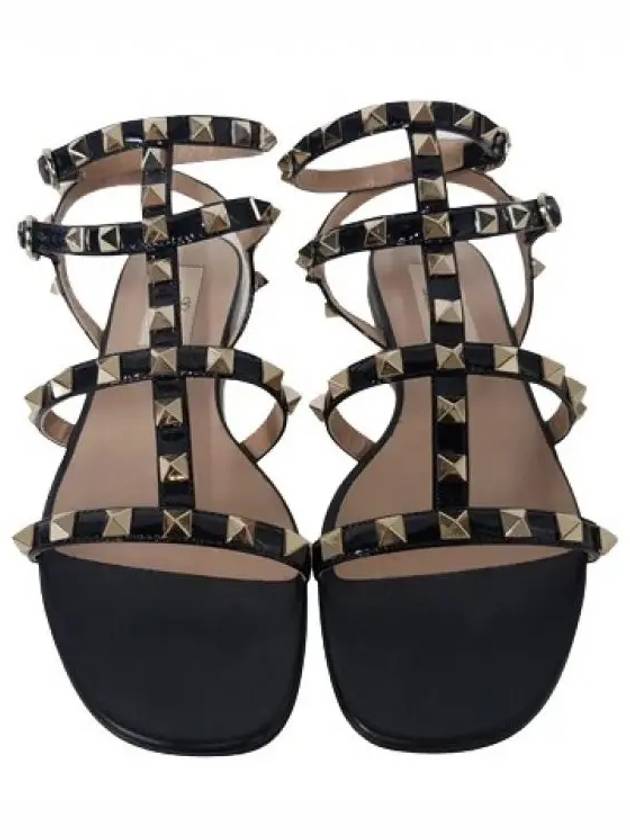 Women's Rockstud Strap Sandals Black - VALENTINO - BALAAN 6