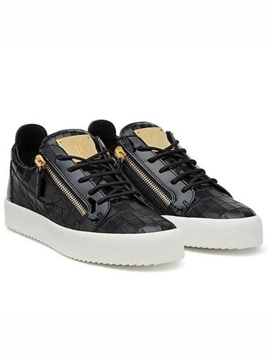 39.5 40 Croc Leather Sneakers RU70001 001 - GIUSEPPE ZANOTTI - BALAAN 1