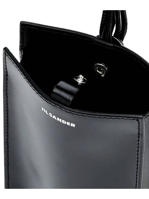 Tangle Smartphone Case Leather Mini Bag Black - JIL SANDER - BALAAN 7