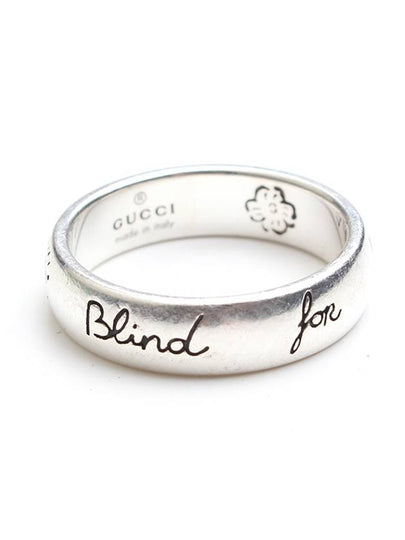 BLIND FOR LOVE Silver Ring - GUCCI - BALAAN 2