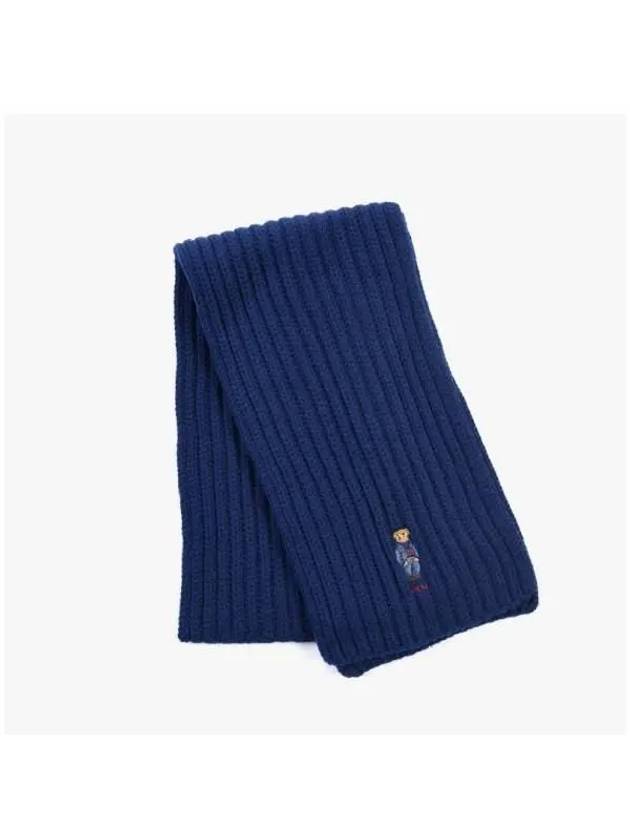 Bear Logo Muffler Blue - POLO RALPH LAUREN - BALAAN 4