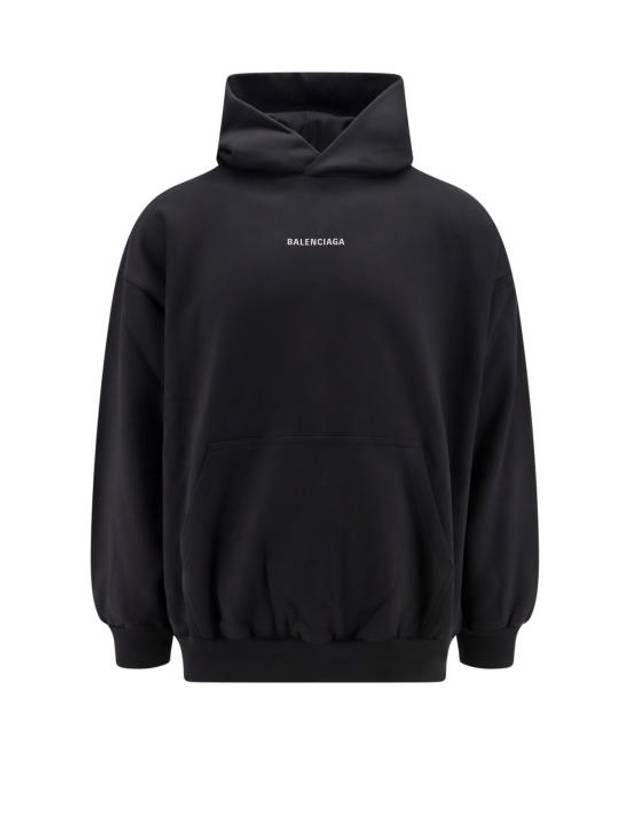 Logo Print Hoodie Black - BALENCIAGA - BALAAN 1