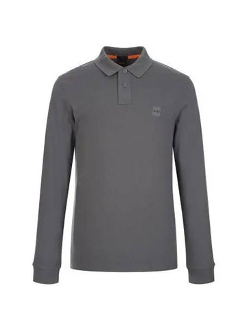 Washed pique long sleeve polo shirt slim fit 50507704 029 - BOSS - BALAAN 1