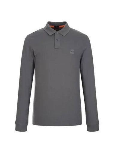 Washed pique long sleeve polo shirt slim fit 50507704 029 - BOSS - BALAAN 1