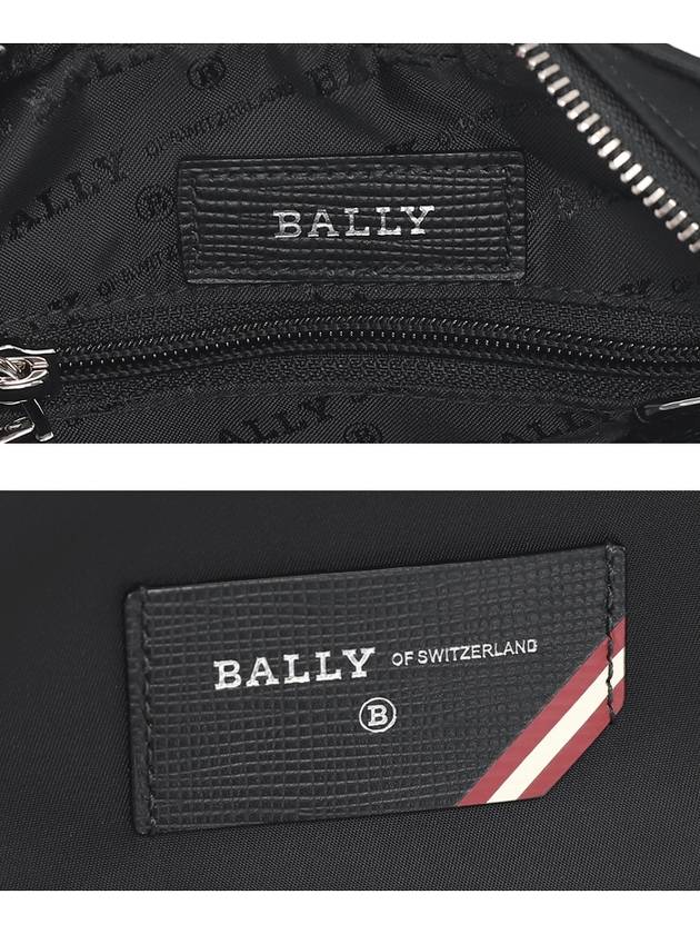 Nylon Zipper Cross Bag Black - BALLY - BALAAN.