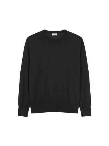 Men's Long Sleeve Wool Knit Black 270699 - DRIES VAN NOTEN - BALAAN 1