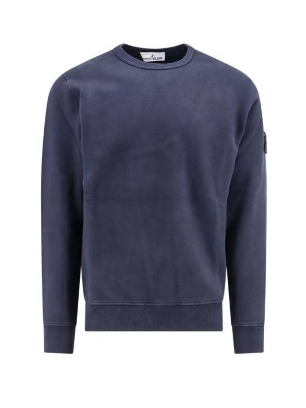 Wappen Patch Crew Neck Cotton Sweatshirt Navy - STONE ISLAND - BALAAN 2