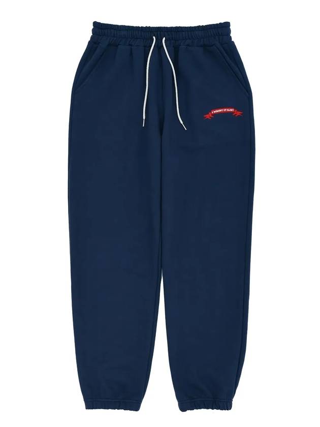 Macas Logo Sweat Track Pants Navy - MACASITE - BALAAN 2