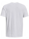 Men's UA Embroidered Logo Heavyweight Short Sleeve T Shirt White - UNDER ARMOUR - BALAAN 3