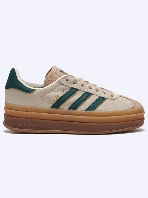 Women's Gazelle Bold Low Top Sneakers Cream White Green - ADIDAS - BALAAN 2