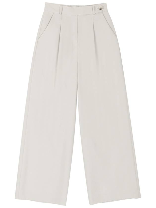 Denzel summer office look set-up belted point high waist wide pants stone DENZEL09SN - RAMUSTUDIO - BALAAN 3