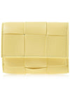 Intrecciato Tri-Fold Zip Half Wallet Yellow - BOTTEGA VENETA - BALAAN 2