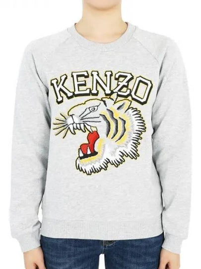 Kids Tiger Logo Sweatshirt Grey - KENZO - BALAAN 2