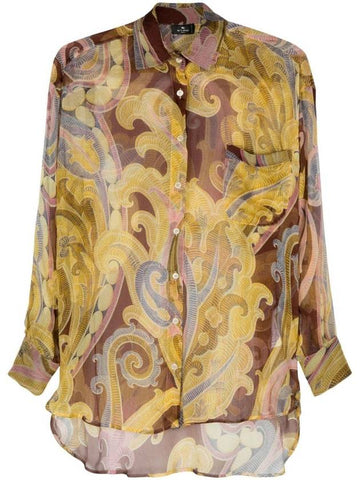 Etro Multicolor Semi-Transparent Floral Shirt - ETRO - BALAAN 1