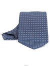 H logo tie marine blue color men s Faconnee twill - HERMES - BALAAN 2