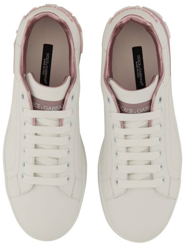 Portofino low-top sneakers white pink - DOLCE&GABBANA - BALAAN 2