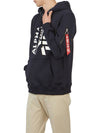 Logo Print Hoodie Rep Blue - ALPHA INDUSTRIES - BALAAN 6