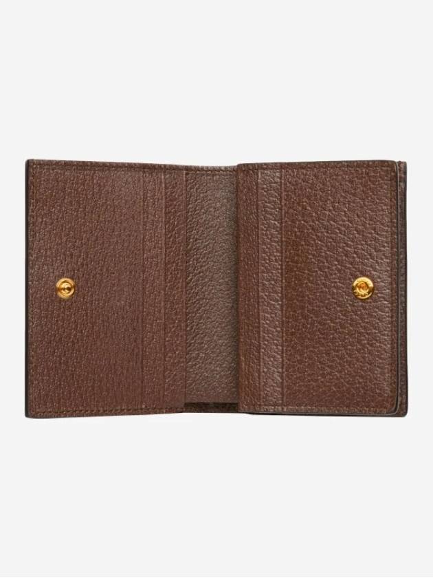 Ophidia GG Supreme Zipper Half Wallet Beige Brown - GUCCI - BALAAN 3