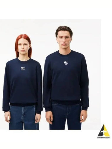 Casual crew neck sweatshirt navy - LACOSTE - BALAAN 1