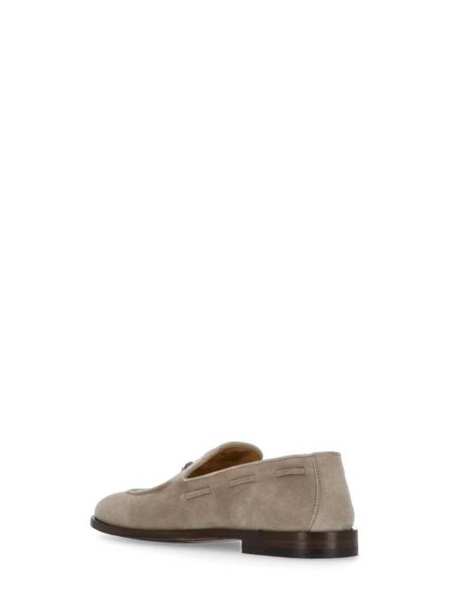 Tassel Detail Suede Loafers Beige - BRUNELLO CUCINELLI - BALAAN 4