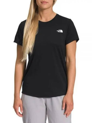 Women's Elevation Crew Neck Short Sleeve T-Shirt Black - THE NORTH FACE - BALAAN 1